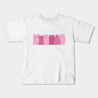 Pink funny cats Kids T-Shirt